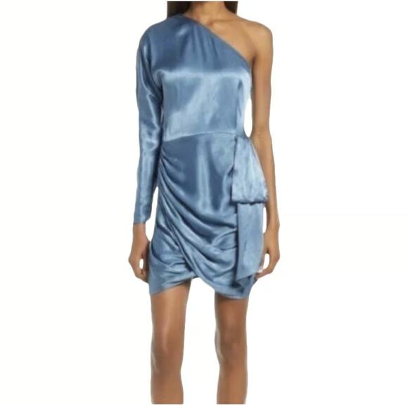 Elliatt Saronic One Shoulder Dress Blue Size Large - Picture 1 of 16